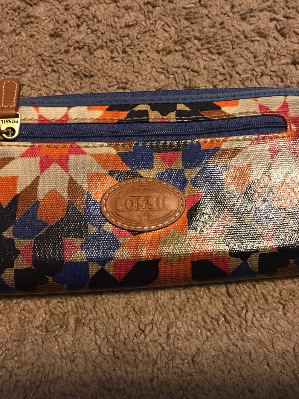 fossil colorful wallet pre-owned